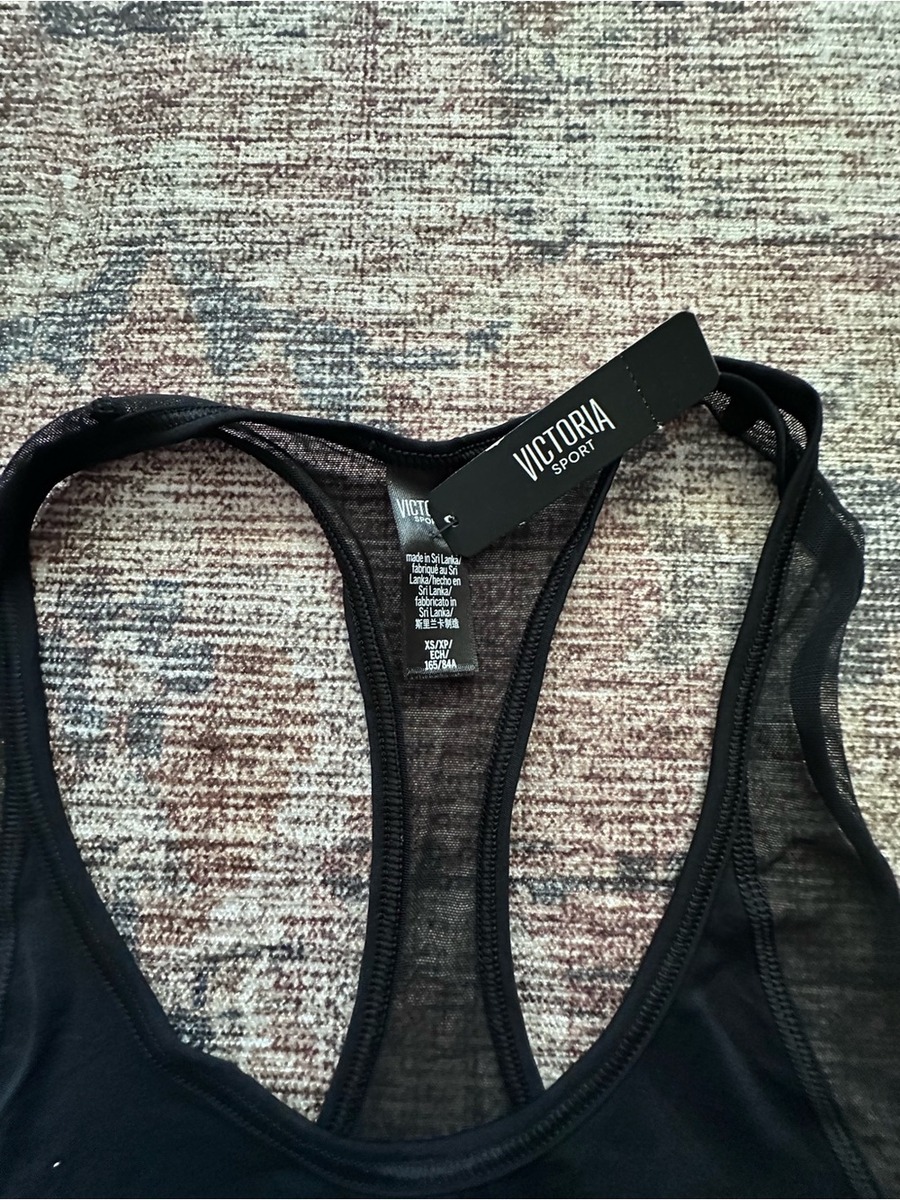 Women's Black Racerback tank top victorias sport